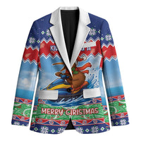 New Zealand Christmas Blazer Funny Jet Ride Kiwi Xmas - Polynesian Pride