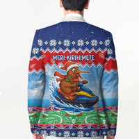 New Zealand Christmas Blazer Funny Jet Ride Kiwi Xmas - Polynesian Pride