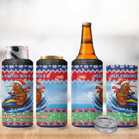 New Zealand Christmas 4 in 1 Can Cooler Tumbler Funny Jet Ride Kiwi Xmas - Polynesian Pride