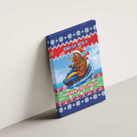 New Zealand Christmas Canvas Wall Art Funny Jet Ride Kiwi Xmas - Polynesian Pride
