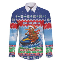 New Zealand Christmas Family Matching Short Sleeve Bodycon Dress and Hawaiian Shirt Funny Jet Ride Kiwi Xmas - Polynesian Pride