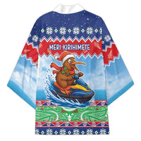 New Zealand Christmas Kimono Funny Jet Ride Kiwi Xmas - Polynesian Pride