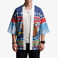 New Zealand Christmas Kimono Funny Jet Ride Kiwi Xmas - Polynesian Pride