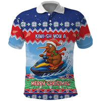 New Zealand Christmas Polo Shirt Funny Jet Ride Kiwi Xmas - Polynesian Pride