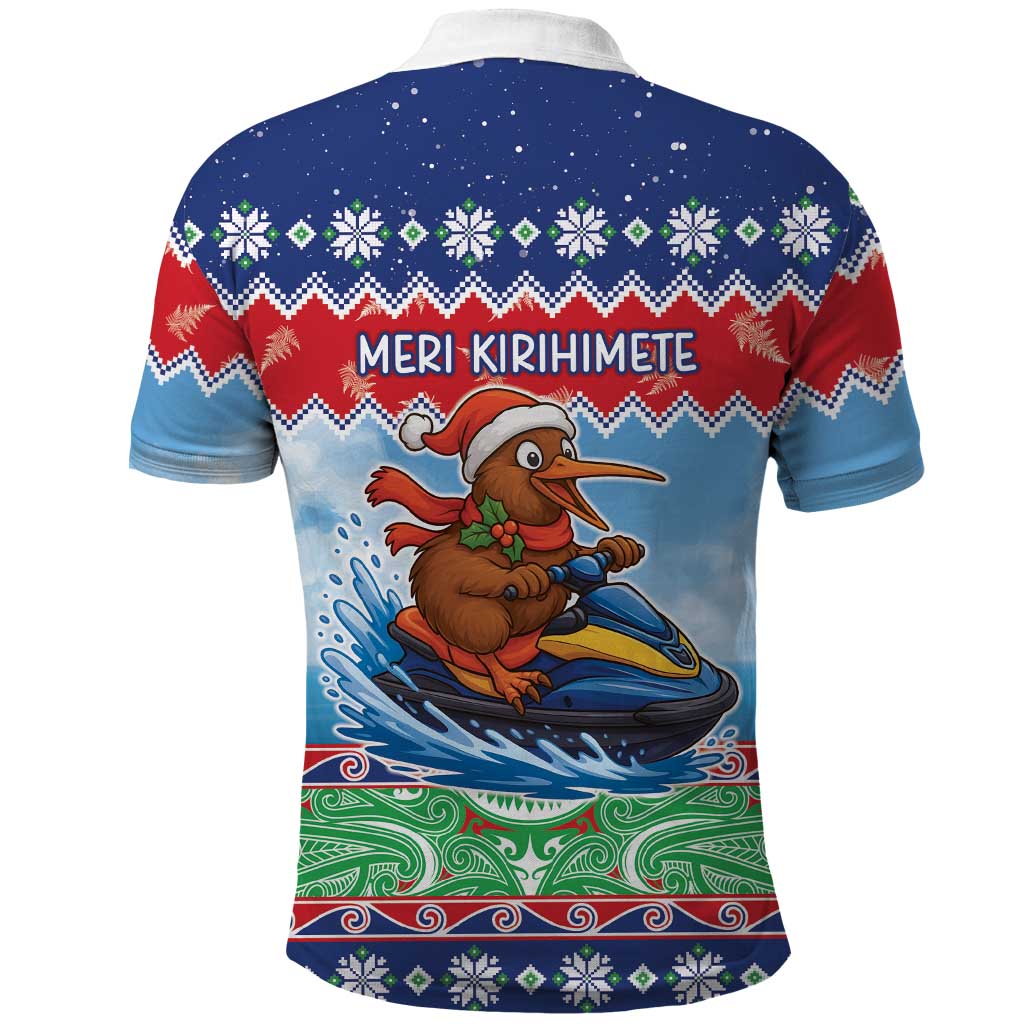 New Zealand Christmas Polo Shirt Funny Jet Ride Kiwi Xmas - Polynesian Pride