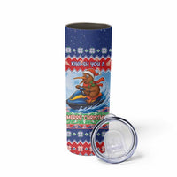 New Zealand Christmas Skinny Tumbler Funny Jet Ride Kiwi Xmas - Polynesian Pride