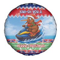 New Zealand Christmas Spare Tire Cover Funny Jet Ride Kiwi Xmas - Polynesian Pride