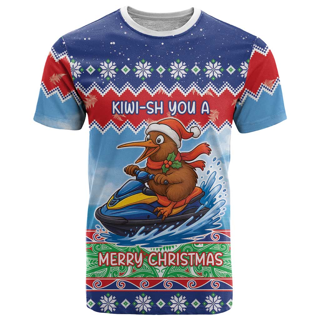 New Zealand Christmas T Shirt Funny Jet Ride Kiwi Xmas - Polynesian Pride