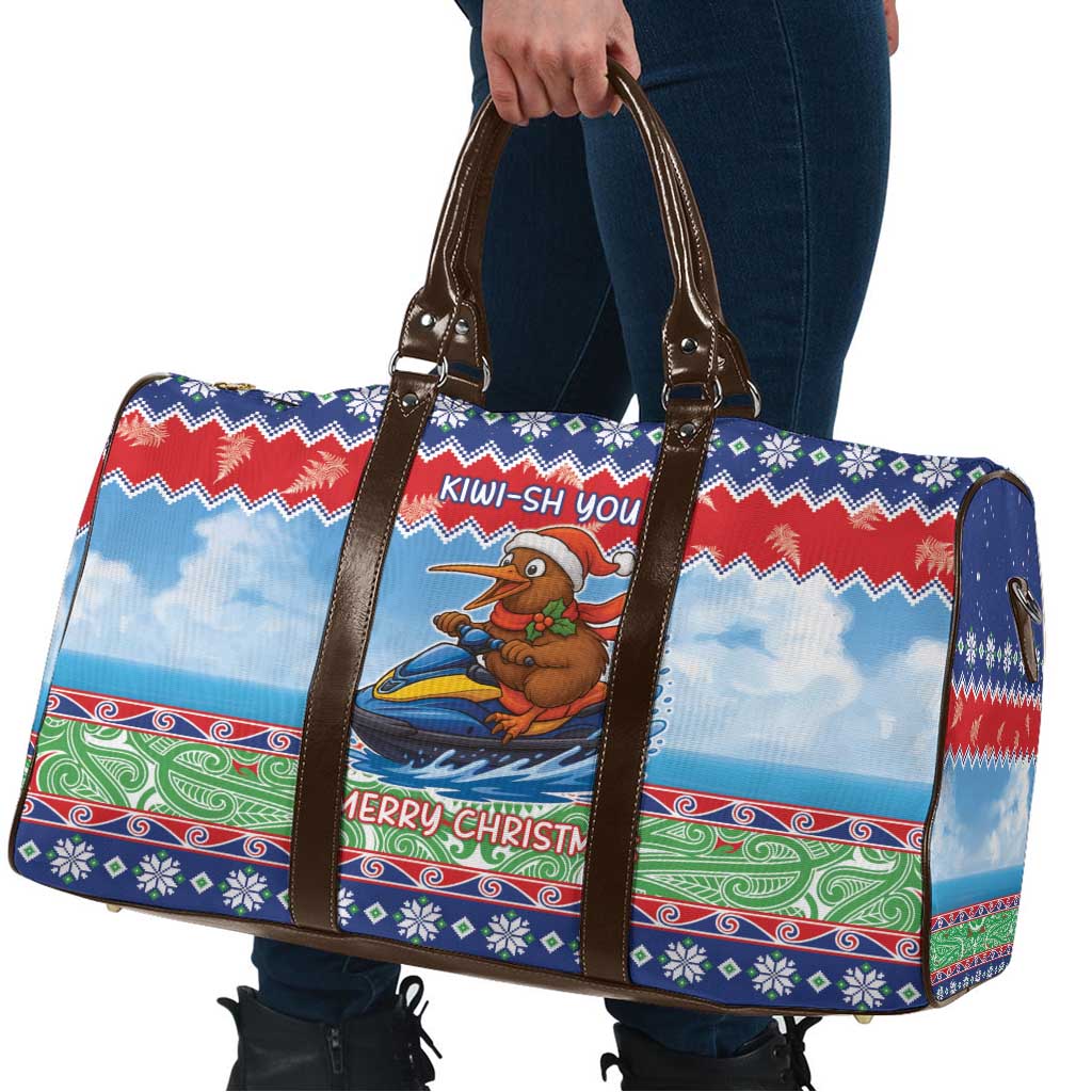 New Zealand Christmas Travel Bag Funny Jet Ride Kiwi Xmas - Polynesian Pride