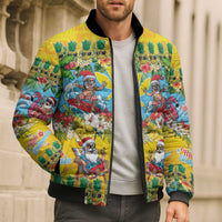 Hawaii Christmas Bomber Puffer Jacket Mele Kalikimaka Tropical Vibes - Polynesian Pride