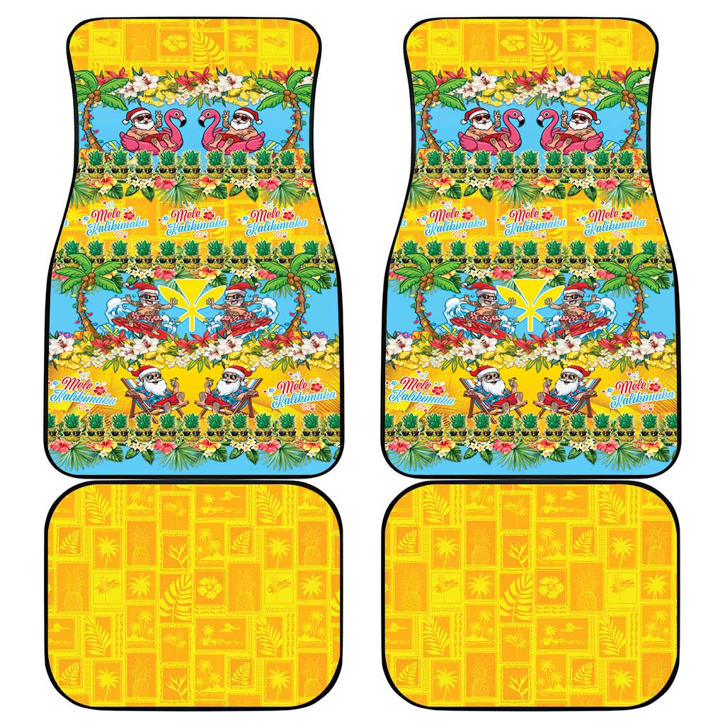 Hawaii Christmas Car Mats Mele Kalikimaka Tropical Vibes - Polynesian Pride