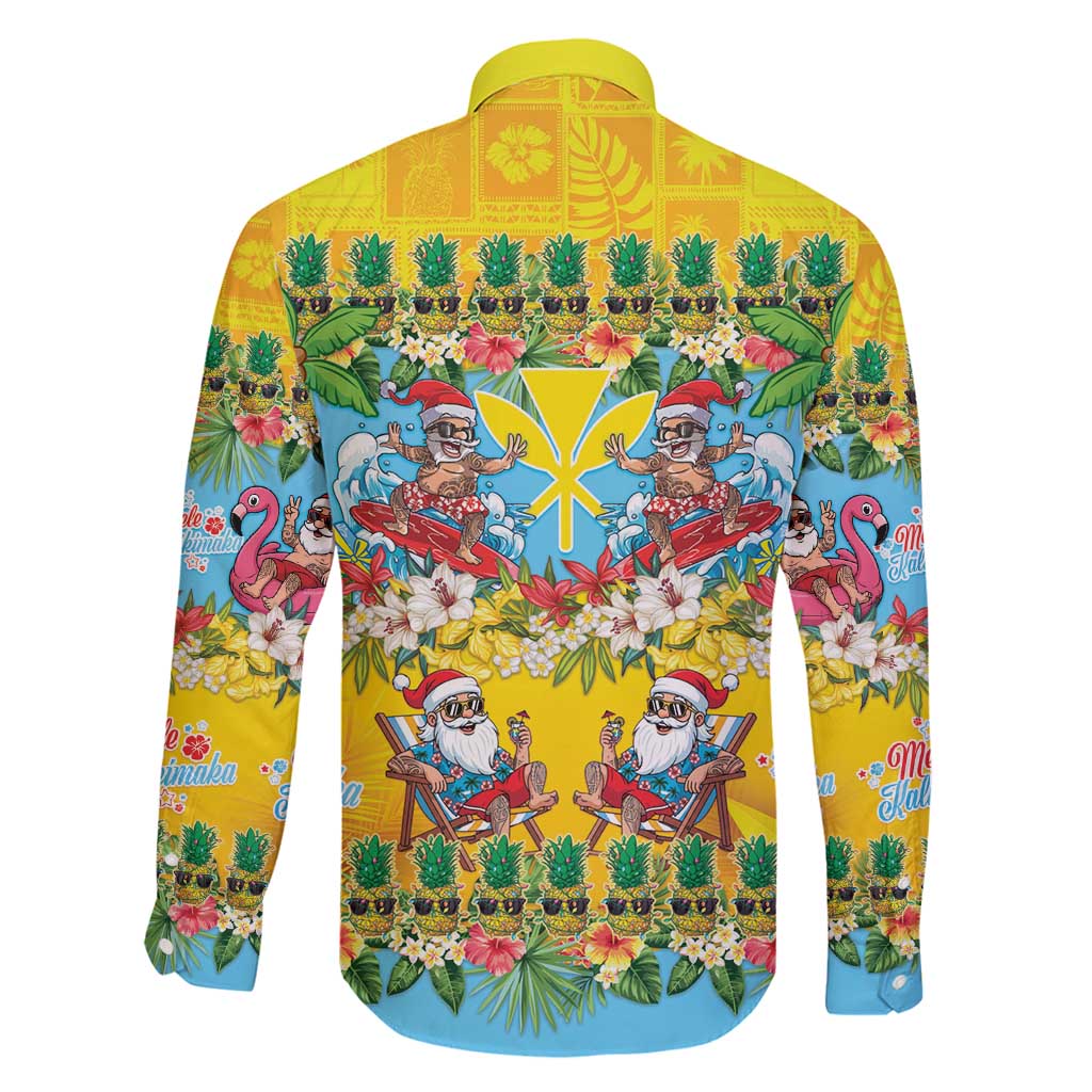 Hawaii Christmas Family Matching Long Sleeve Bodycon Dress and Hawaiian Shirt Mele Kalikimaka Tropical Vibes - Polynesian Pride