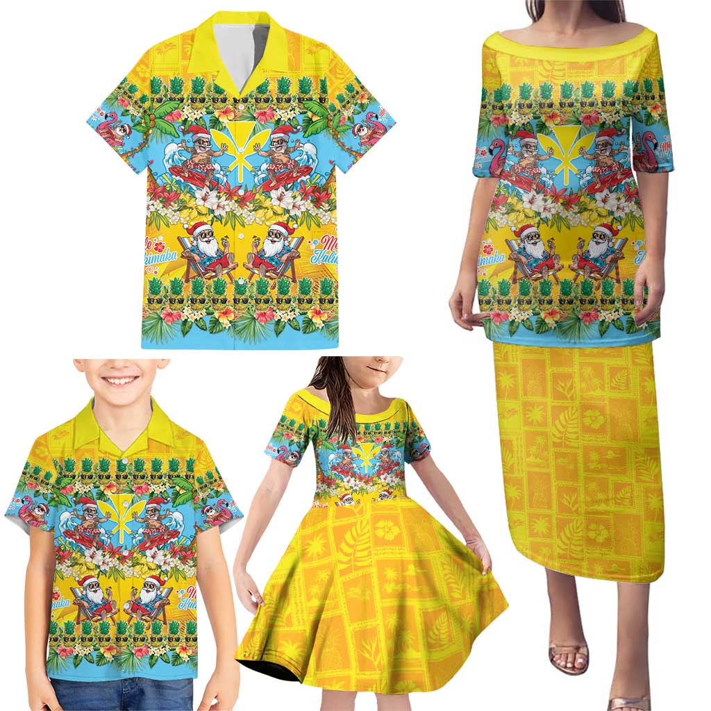 Hawaii Christmas Family Matching Puletasi and Hawaiian Shirt Mele Kalikimaka Tropical Vibes - Polynesian Pride