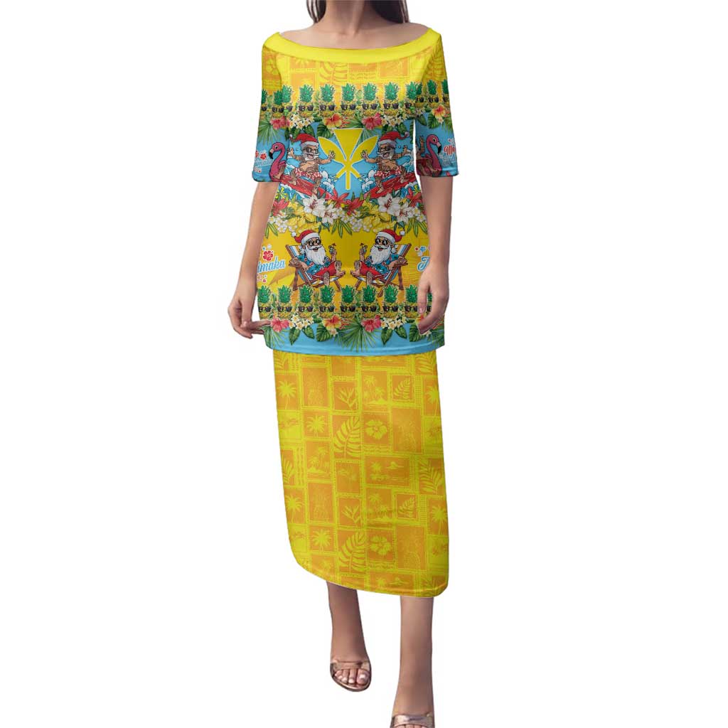 Hawaii Christmas Family Matching Puletasi and Hawaiian Shirt Mele Kalikimaka Tropical Vibes - Polynesian Pride