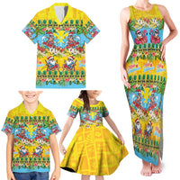 Hawaii Christmas Family Matching Tank Maxi Dress and Hawaiian Shirt Mele Kalikimaka Tropical Vibes - Polynesian Pride