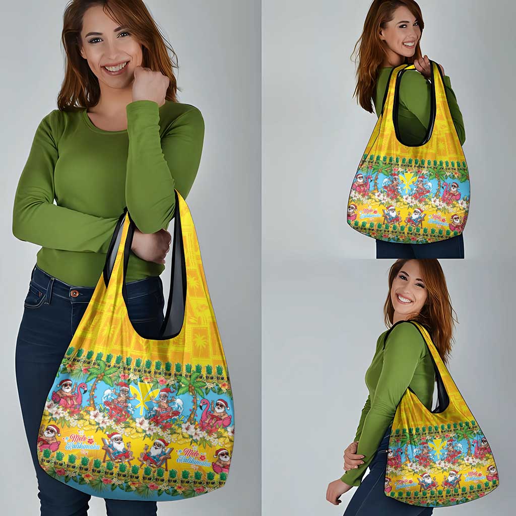 Hawaii Christmas Grocery Bag Mele Kalikimaka Tropical Vibes - Polynesian Pride