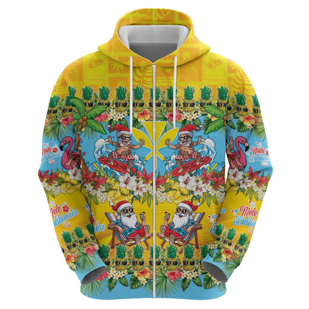 Hawaii Christmas Hoodie Mele Kalikimaka Tropical Vibes - Polynesian Pride