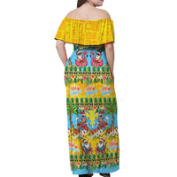 Hawaii Christmas Off Shoulder Maxi Dress Mele Kalikimaka Tropical Vibes - Polynesian Pride