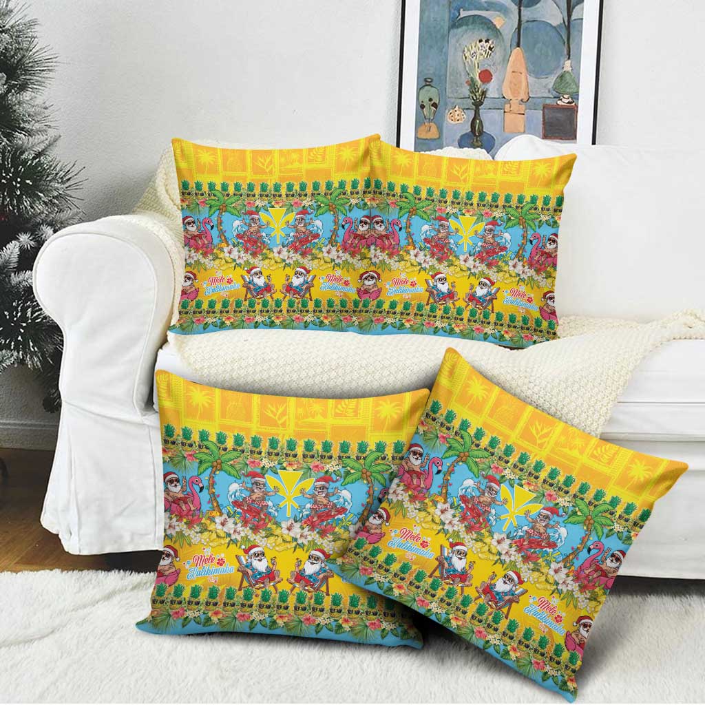 Hawaii Christmas Pillow Cover Mele Kalikimaka Tropical Vibes - Polynesian Pride