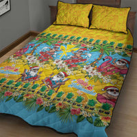 Hawaii Christmas Quilt Bed Set Mele Kalikimaka Tropical Vibes - Polynesian Pride