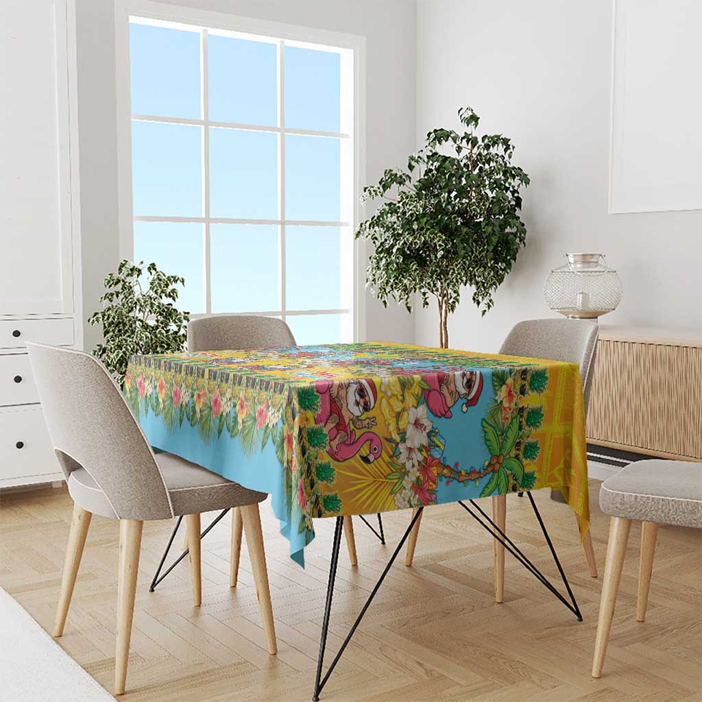 Hawaii Christmas Tablecloth Mele Kalikimaka Tropical Vibes - Polynesian Pride