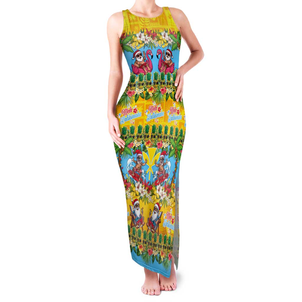 Hawaii Christmas Tank Maxi Dress Mele Kalikimaka Tropical Vibes - Polynesian Pride