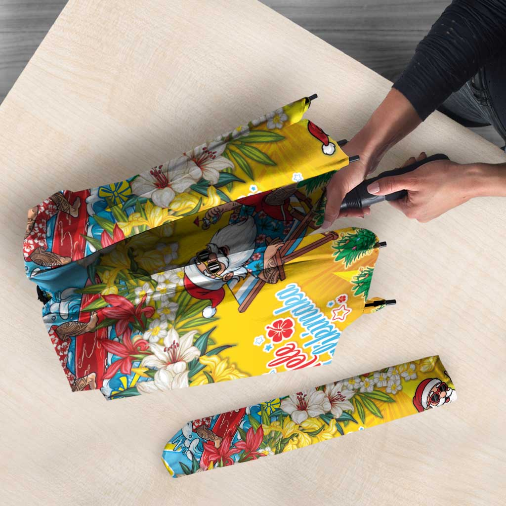 Hawaii Christmas Umbrella Mele Kalikimaka Tropical Vibes - Polynesian Pride