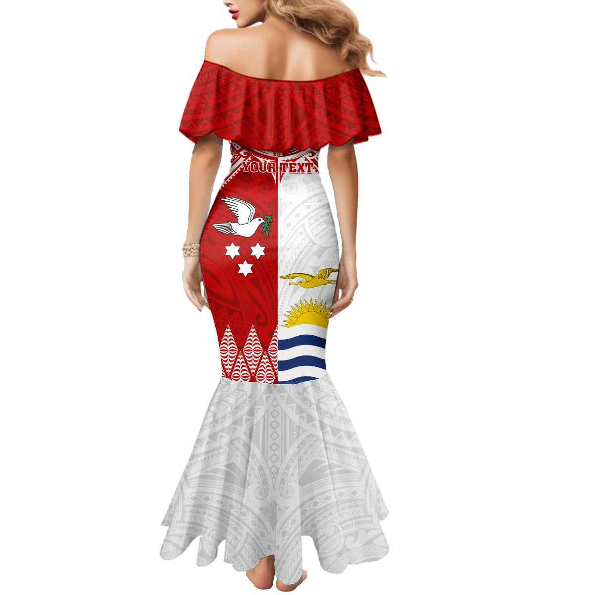 Personalised Tonga And Kiribati Family Matching Mermaid Dress and Hawaiian Shirt Coat Of Arms Polynesian Pattern LT05 - Polynesian Pride