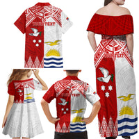 Personalised Tonga And Kiribati Family Matching Off Shoulder Maxi Dress and Hawaiian Shirt Coat Of Arms Polynesian Pattern LT05 - Polynesian Pride