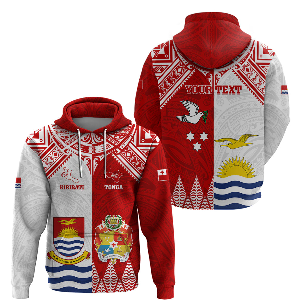 Personalised Tonga And Kiribati Hoodie Coat Of Arms Polynesian Pattern LT05 - Polynesian Pride