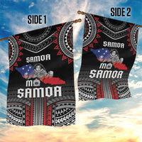 Samoa Black Saturday Garden Flag Samoan Warrior Tribal Pattern