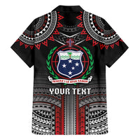 Personalised Samoa Black Saturday Hawaiian Shirt Samoan Warrior Tribal Pattern