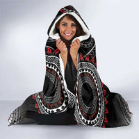 Samoa Black Saturday Hooded Blanket Samoan Warrior Tribal Pattern LT05 - Polynesian Pride