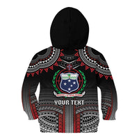 Personalised Samoa Black Saturday Kid Hoodie Samoan Warrior Tribal Pattern LT05 - Polynesian Pride