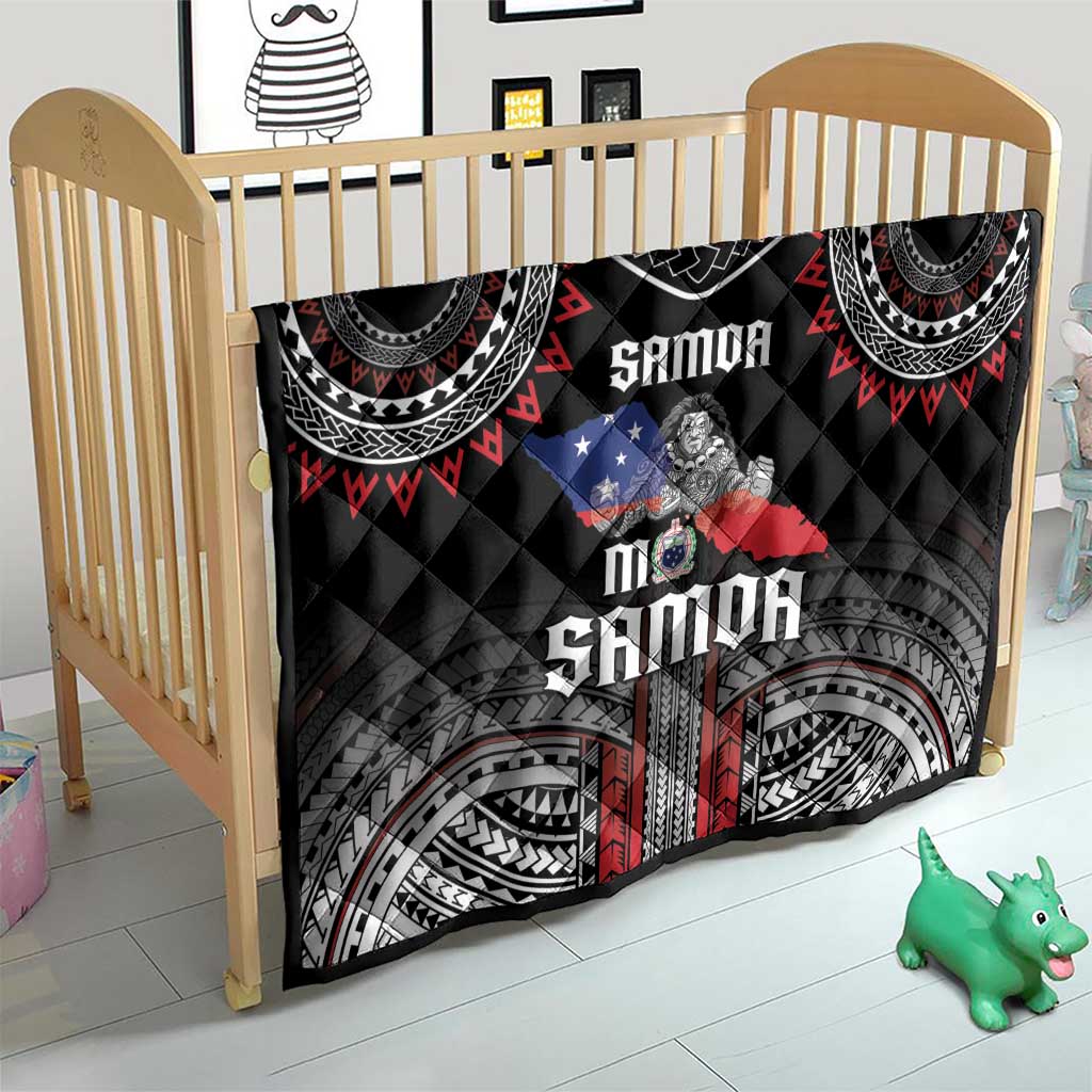 Samoa Black Saturday Quilt Samoan Warrior Tribal Pattern LT05 - Polynesian Pride