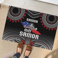 Samoa Black Saturday Rubber Doormat Samoan Warrior Tribal Pattern LT05 - Polynesian Pride