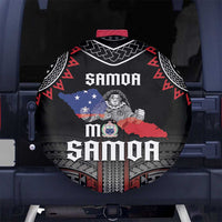 Samoa Black Saturday Spare Tire Cover Samoan Warrior Tribal Pattern LT05 - Polynesian Pride