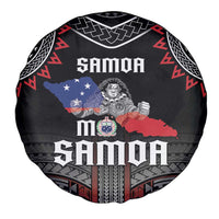 Samoa Black Saturday Spare Tire Cover Samoan Warrior Tribal Pattern LT05 - Polynesian Pride