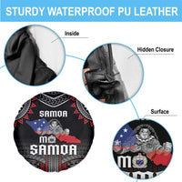 Samoa Black Saturday Spare Tire Cover Samoan Warrior Tribal Pattern LT05 - Polynesian Pride