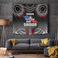 Samoa Black Saturday Tapestry Samoan Warrior Tribal Pattern LT05 Black - Polynesian Pride