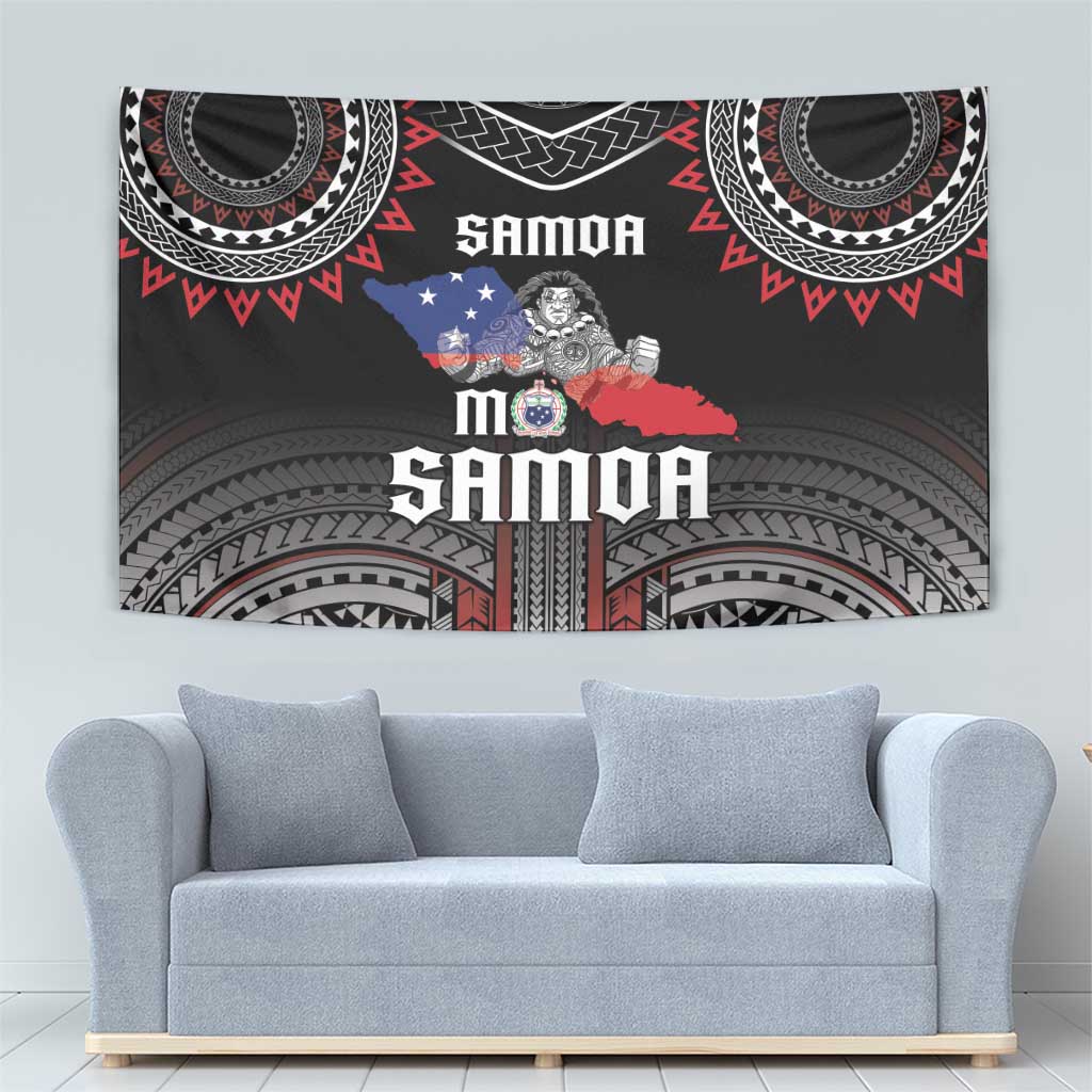 Samoa Black Saturday Tapestry Samoan Warrior Tribal Pattern LT05 - Polynesian Pride