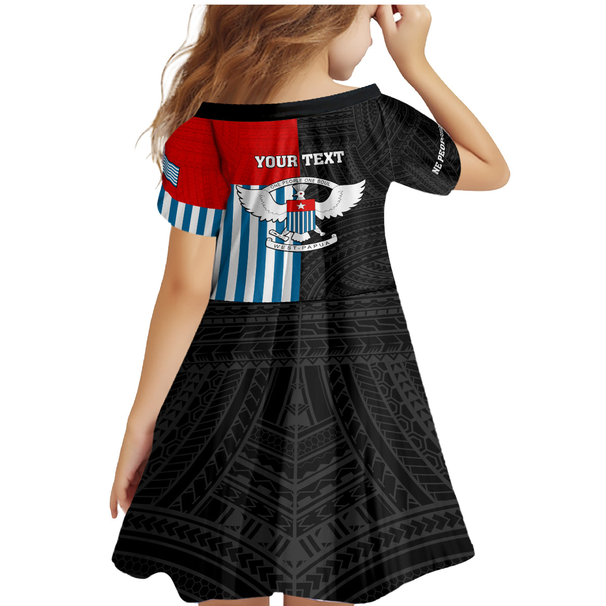 Personalised West Papua Family Matching Mermaid Dress and Hawaiian Shirt Polynesian Pattern With Coat Of Arms LT05 - Polynesian Pride