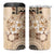 Samoa Siapo Pattern With Beige Hibiscus 4 in 1 Can Cooler Tumbler