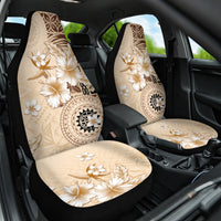 Samoa Siapo Pattern With Beige Hibiscus Car Seat Cover