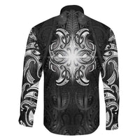 New Zealand Matariki Family Matching Off Shoulder Short Dress and Hawaiian Shirt Maori Moko Black Galaxy