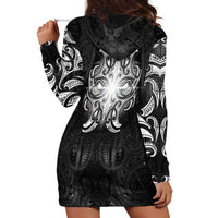 New Zealand Matariki Hoodie Dress Maori Moko Black Galaxy