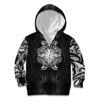New Zealand Matariki Kid Hoodie Maori Moko Black Galaxy