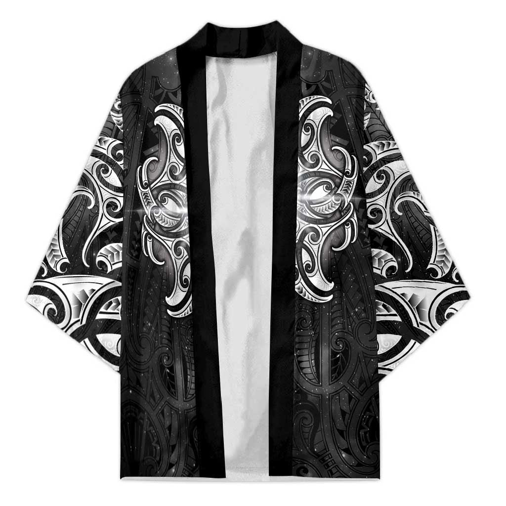 New Zealand Matariki Kimono Maori Moko Black Galaxy
