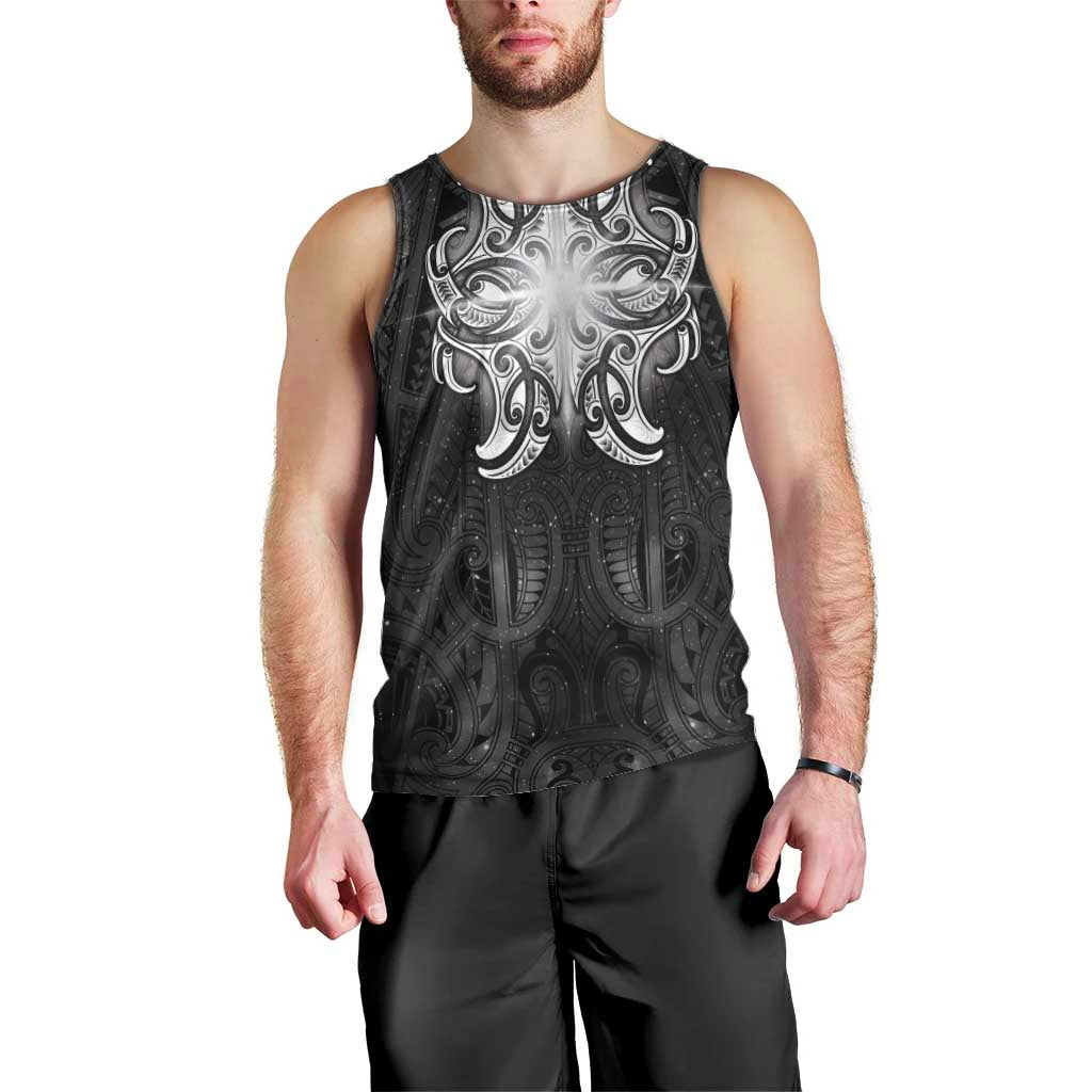 New Zealand Matariki Men Tank Top Maori Moko Black Galaxy