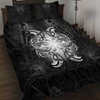 New Zealand Matariki Quilt Bed Set Maori Moko Black Galaxy